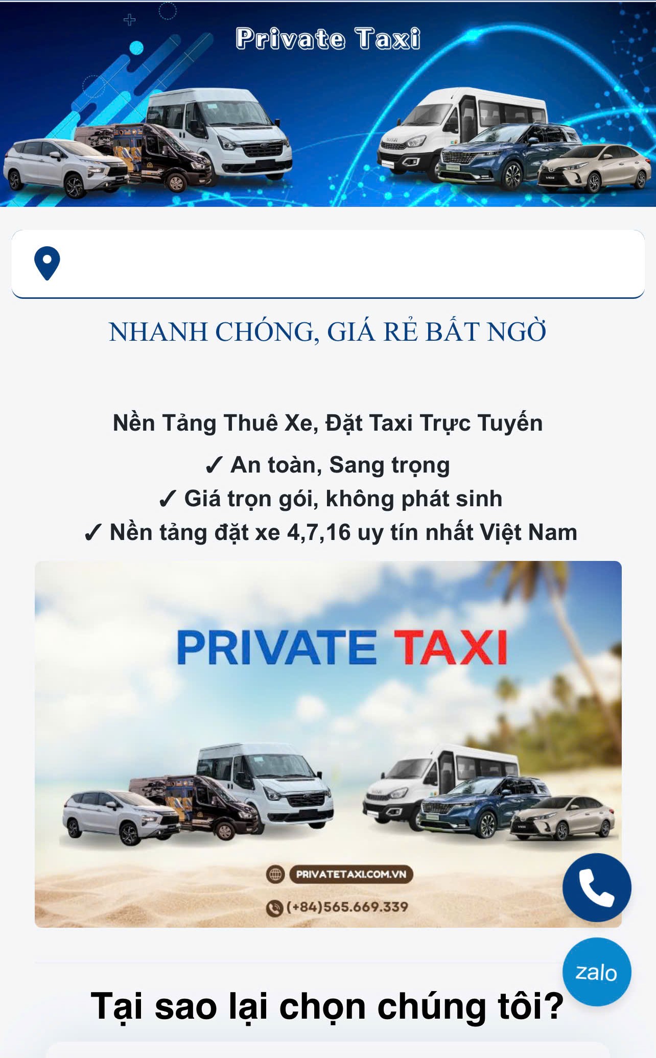 hướng dẫn đặt xe trực tuyến
