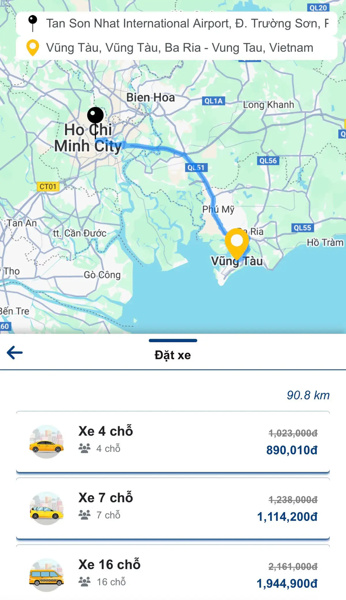 Hướng dẫn đặt xe trực tuyến cùng Private Taxi Hồ Tràm – Nhanh chóng, tiện lợi